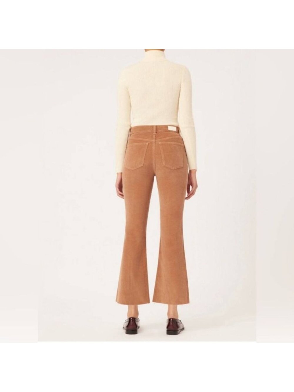 NWT DL1961 Bridget Corduroy Boot High Rise cropped Instasculpt Size 28 Teddy Tau - Picture 3 of 15